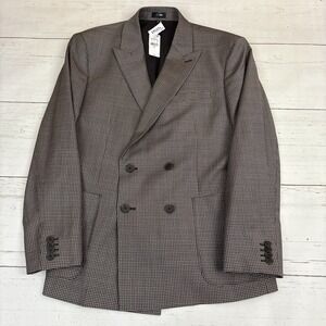 Express Blazer Men Double Breast Peak Lapel Houndstooth 42S NEW NWT